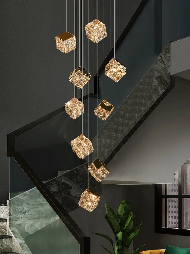 Modern High-End Crystal LED Chandelier Restaurant Kitchen Living Room Bedroom Hotel Chrome Plated