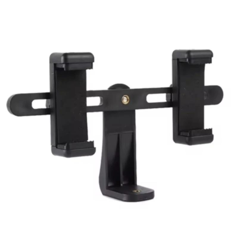 R6FF Double Device Support Stand For Phones Tablets Holder Lightweighted 360 Degree Rotation For Offices And Virtual Meetings