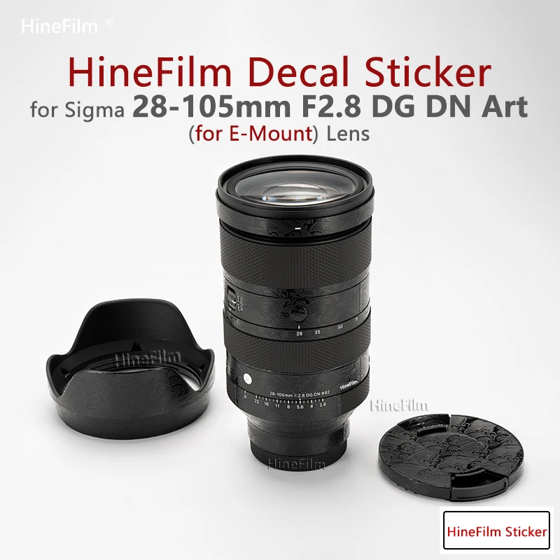 Hinefilm Skin for Sigma 28-105mm F2.8 DG DN Lens Decal Skin 28-105 F2.8 for Sony Lens Stickers 28105 F2.8 Wrap Skin 28105f2.8