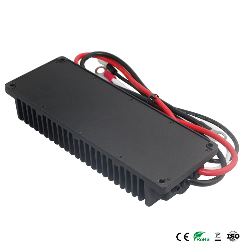 Waterproof DC 10-36V 12V 24V to DC 14.6V 29.2V 43.8V Lifepo4 Lithium Battery Charger Booster for RVs Boat Dual Battery System