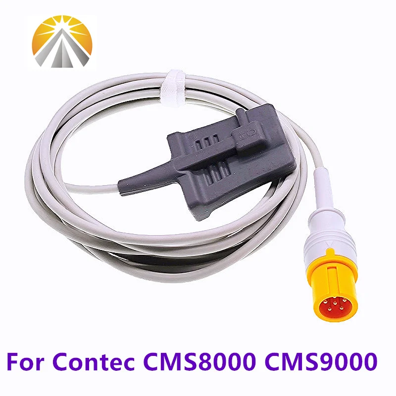 Reusable SpO2 Sensor 6 Pin for Contec CMS5100 CMS8000 CMS9000 Patient Monitor Digital PD Output Pulse Rate SAO2 Probe All Sizes