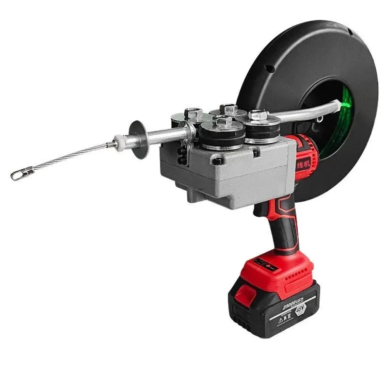 Cordless Cable Threading Machine Automatic Electric Wire Threader Steel Wire Puller Tool for Electrician Wiring Installation view 2