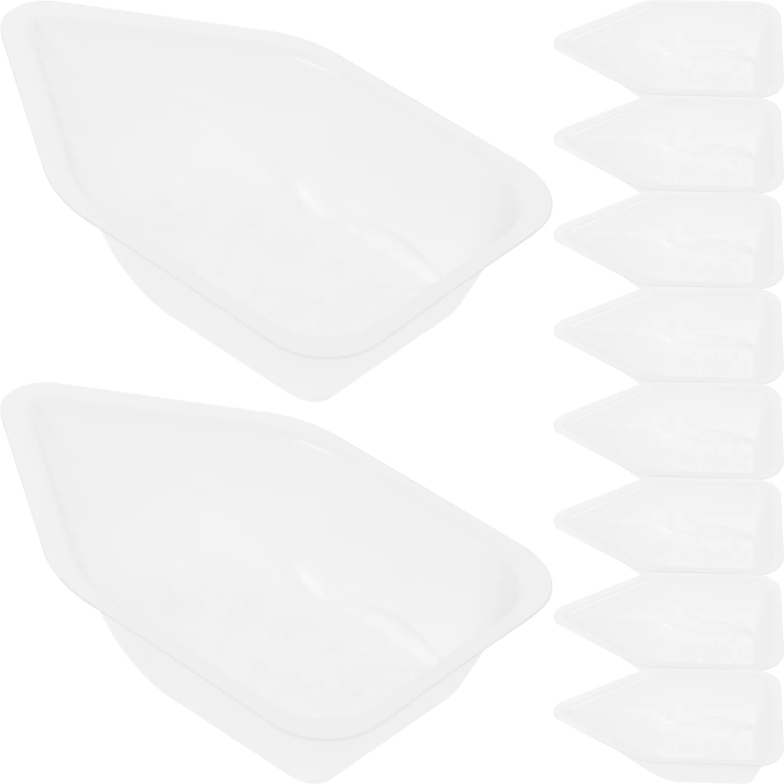 10 Stuks Weegplaat Vierkant Schip 560X340X130Cm Plastic Laboratoriumlade Boten Voor Poeder