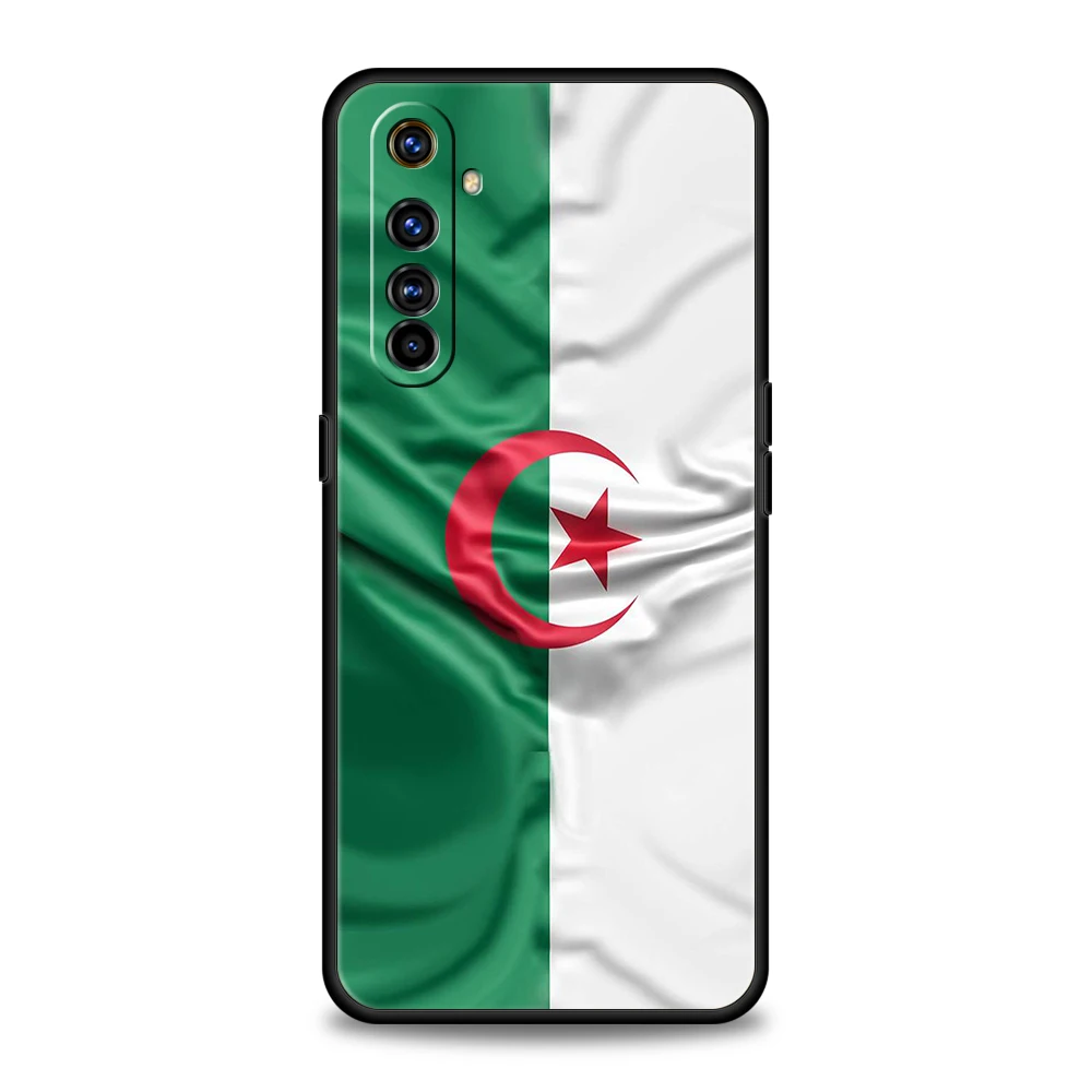 Algeria Flag Phone Case for Realme 8 9 Pro Plus 8i 9i 6 7 GT2 C21 C25 C3 C11 11 Pro 5G Plus Shockproof Silicone Shell Capas Bags