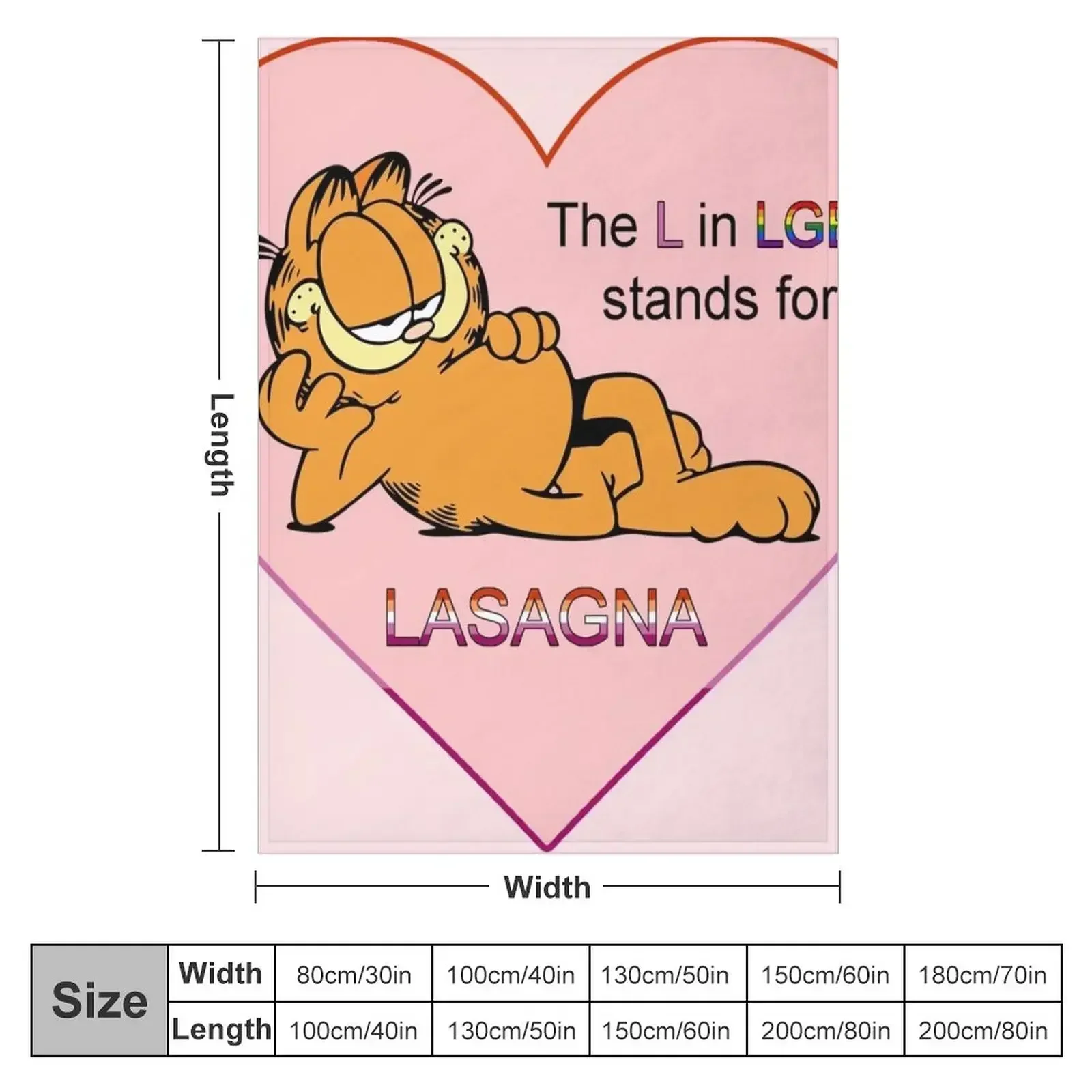 The L in LGBT stands for lasagna Throw Blanket Multi-Purpose Bed linens Blankets