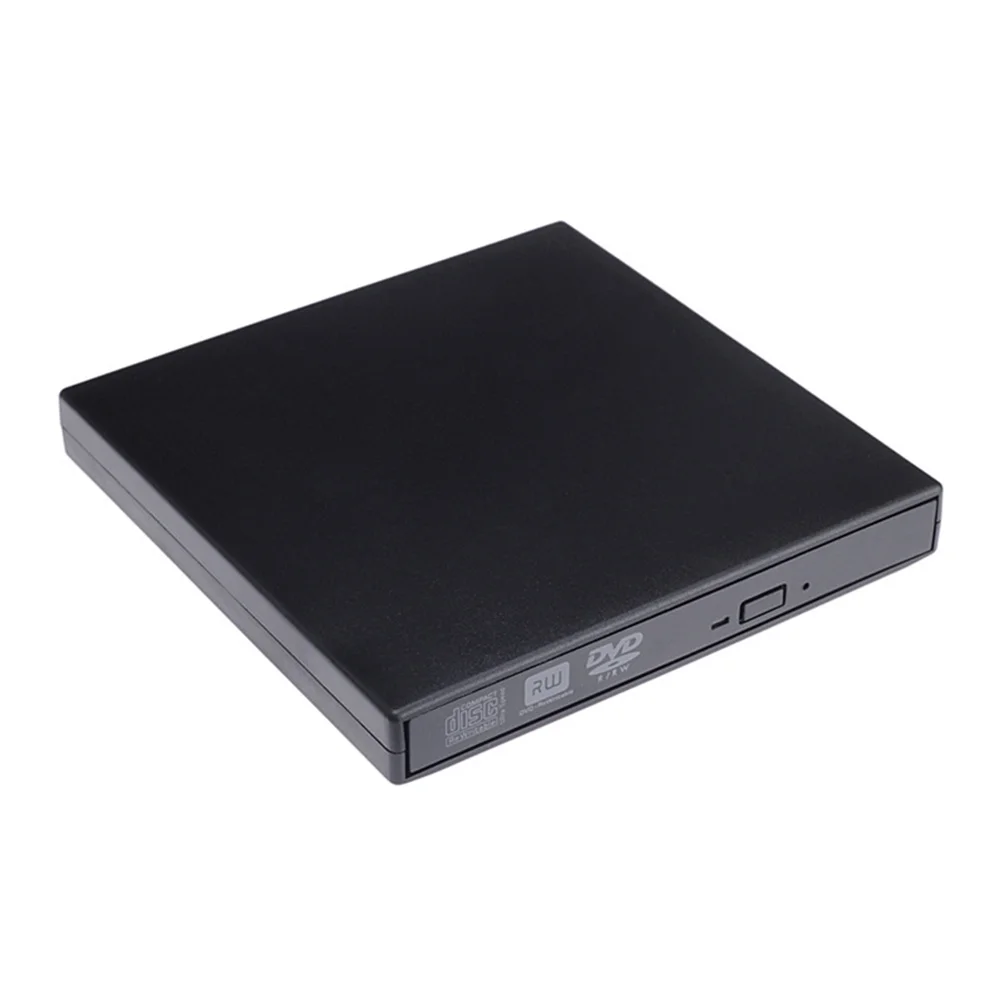 

USB 2.0 External Dvd Cd Burner and Dvd Cd Reader Rewriter Drive for Laptop Computer Black Lightweight Portable