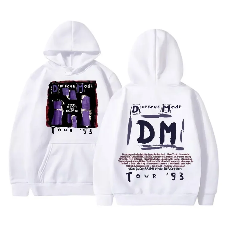 Band Depeche Cool Mode Memento Mori Tour 2023 Print Hoodie Men Women Hip Hop Vintage Sweatshirts Fashion Rock Oversized Hoodies