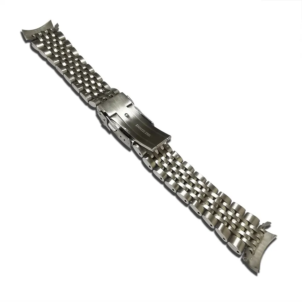 22mm SKX007 SKX009 SKX173 Curved End 316L Stainless Steel Bead of Rice Watch Band Strap Bracelet Fit for SEIKO Dive Watch