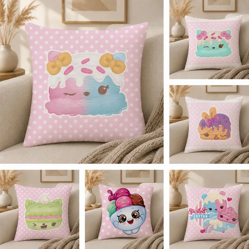 cute Num Noms Cushion Cover  Plush Fabric Soft Double Sided Print Sofa Cushion Cover Throw Pillow Covers