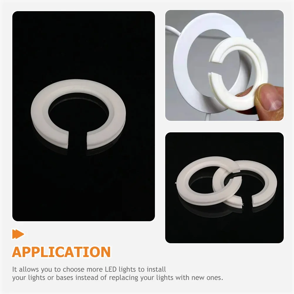 4PCS E27 to E14 Lamp Shade Adapter Ring White 45x29xH4mm Plastic LED Light Base Converter Socket Fitting Accessories Lampshade
