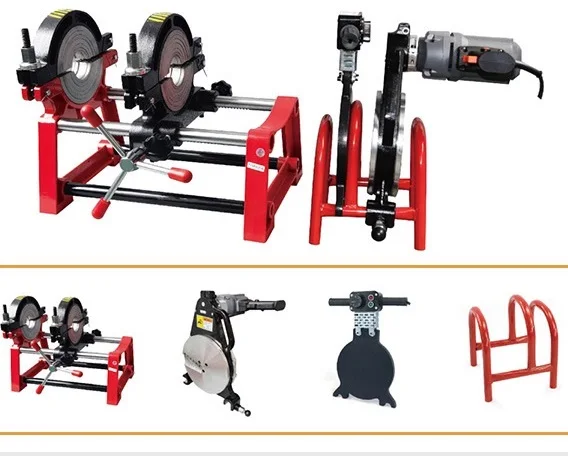 90-250 مللي متر الأنابيب آلة تذوب الساخن المحمولة دليل لحام البلاستيك ل PE/PPR/PVC الأنابيب الانصهار حالة جديدة للإصلاح والتركيب