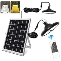 10400mAh Double Head Solar Pendant Light Waterproof High Capacity Outdoor / Indoor Solar Lamp Suitable for Courtyards, Garages