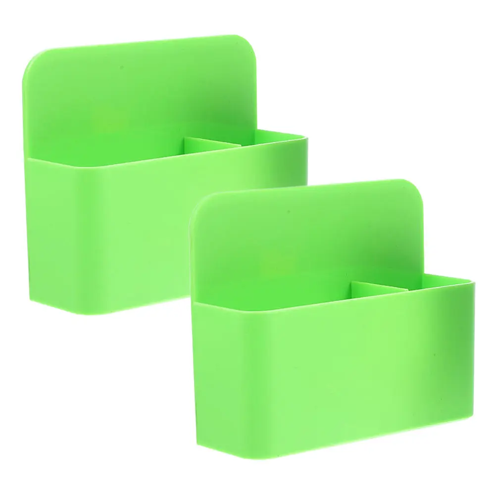 

2Pcs Magnetic Pencil Holders Solid Pen Organizer Magnetic Dry Erase Marker Storage Box for Desk Office Classroom Supplies