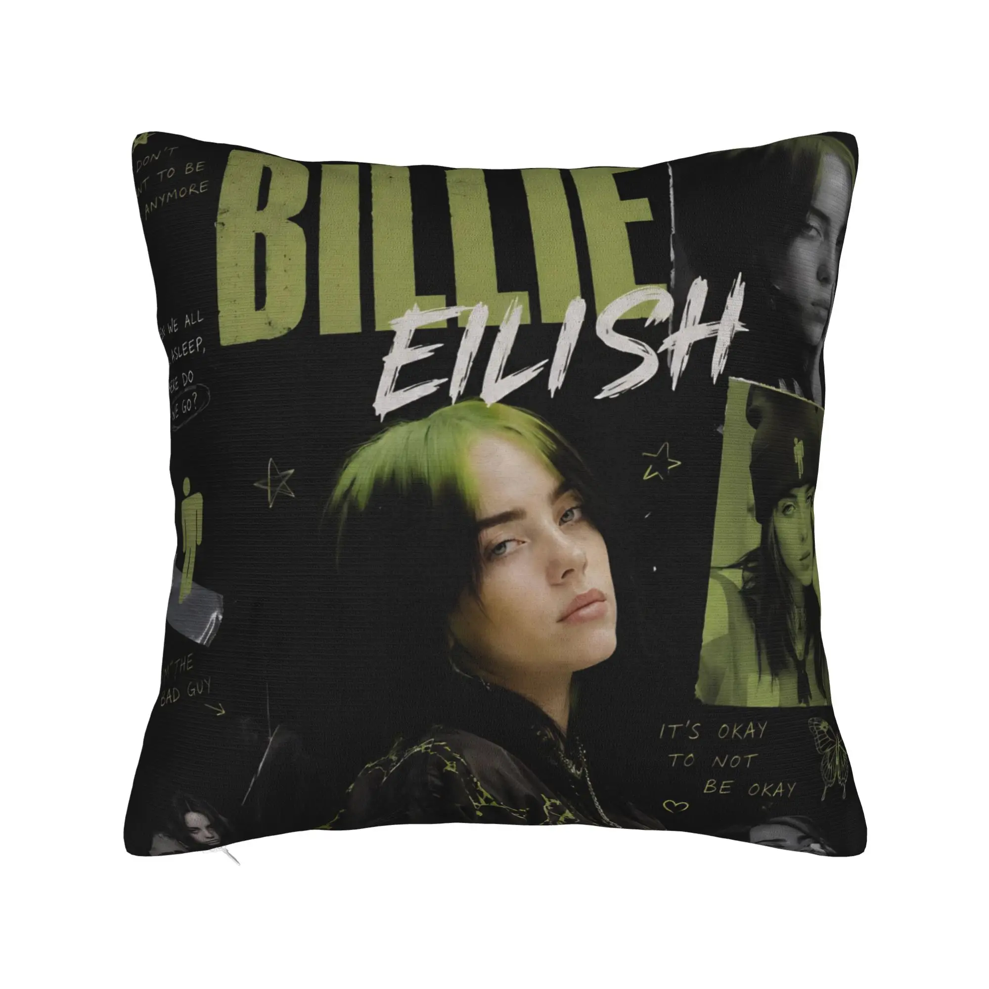 Popular Singer B-Billies Pillowcase Printed Polyester Cushion Cover Decoration  Pillow Case Cover Home Square 18''