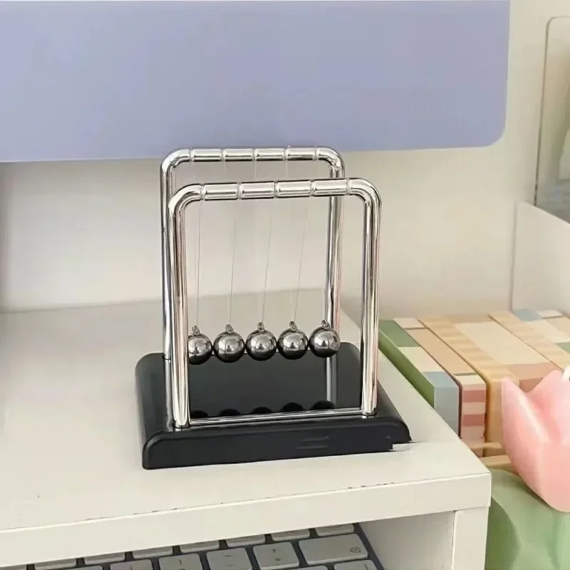 Newton\'s Cradle Balance Steel Ball Teaching Supplies Physics Science Pendulum Desktop Stress Relief Gifts Home Decoration