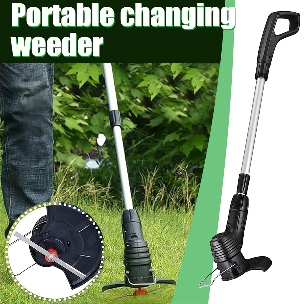 Electric Garden Grass Trimmer Practical Lawn Mower Cropper Field Grass Weed Cutter Home Gardening Mowing Tools Adjustable Length