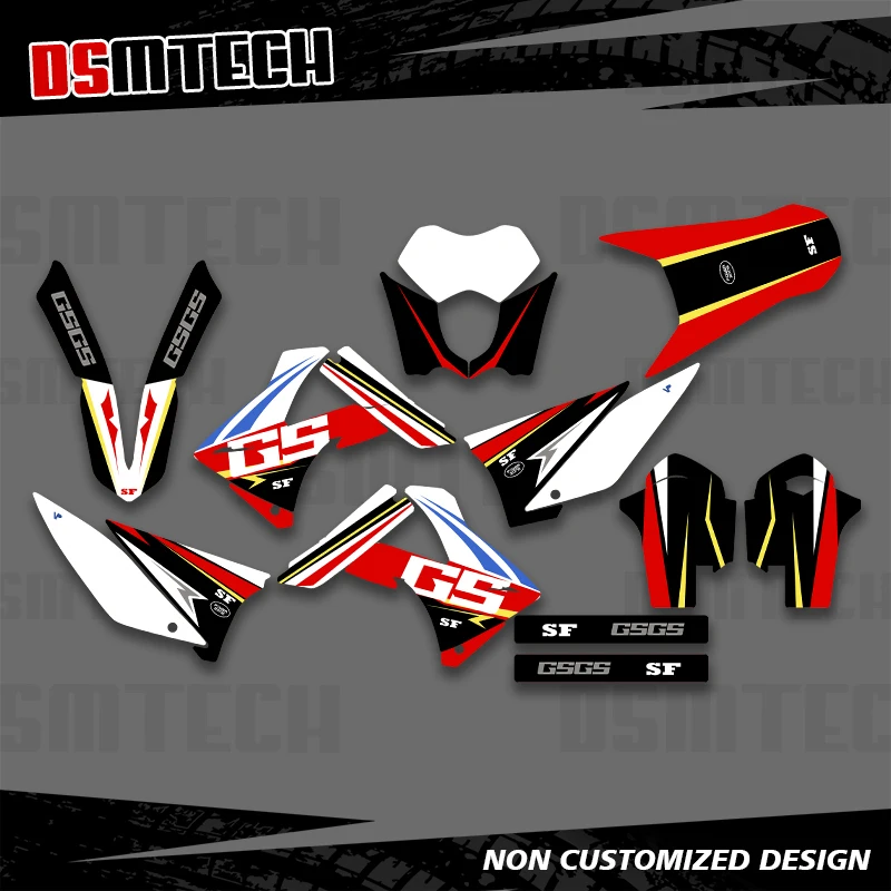 

DSMTECH For Gas Gas GASGAS EC MC 125 200 250 300 450 2010 2011 Graphics Decals Stickers Background Custom Number 001