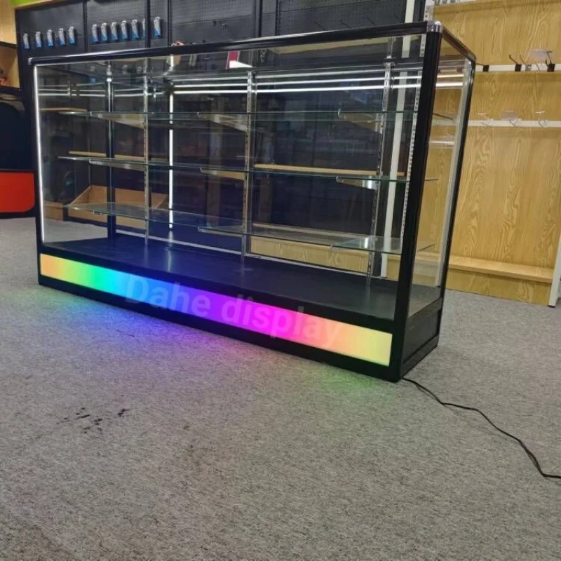 custom.Factory Multipurpose Full Glass Cabinet Showcases For Smoke Shop
