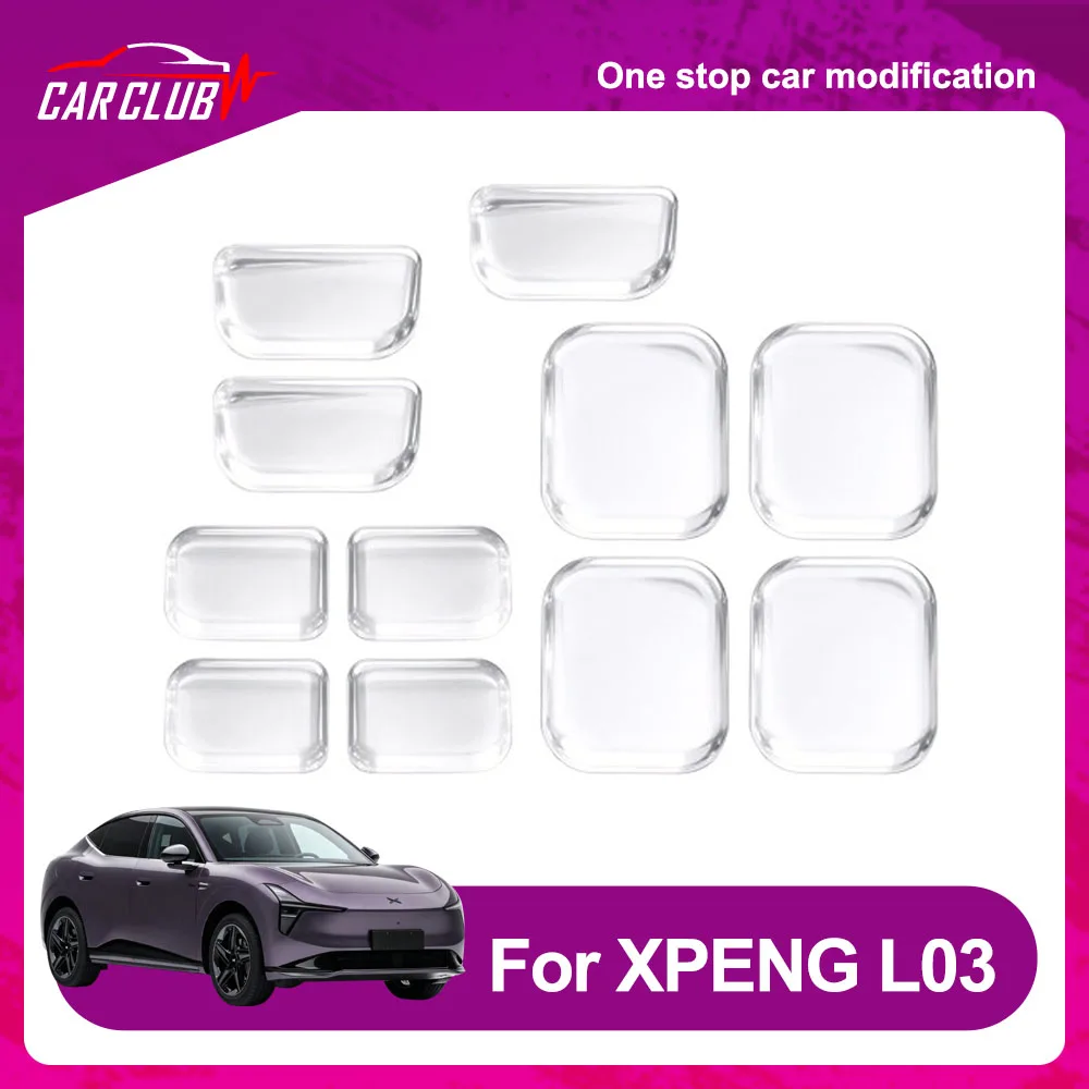 Door Lift Window Panel Button Sticker For XPENG MONA L03 2026 Resin Material Car Modification Parts Invisible Protection