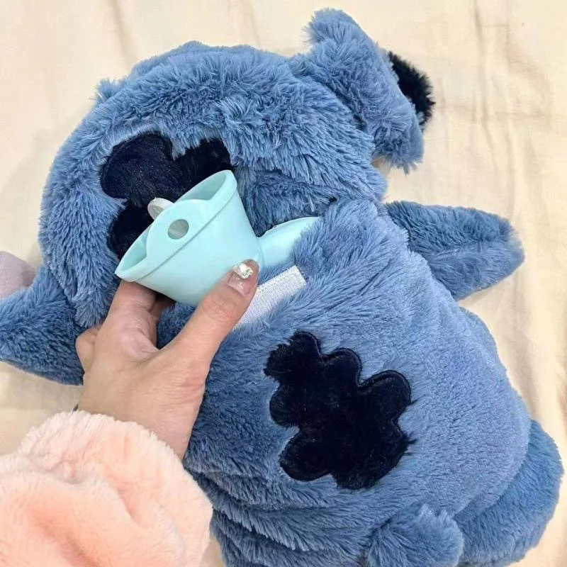 Disney Turo Stitch peluche bottiglia di acqua calda inverno Anime Womens HomeWater riempimento scaldamani regalo di festa per la fidanzata natale