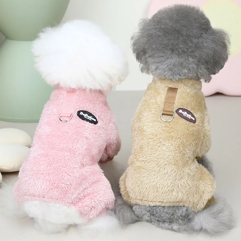

Winter Dog Jumpsuit Clothes Fleece Pet Dog Clothes Warm Pullover Overalls Pajamas For Small Dogs Shih Tzu Chiwawa Puppy Pyjamas