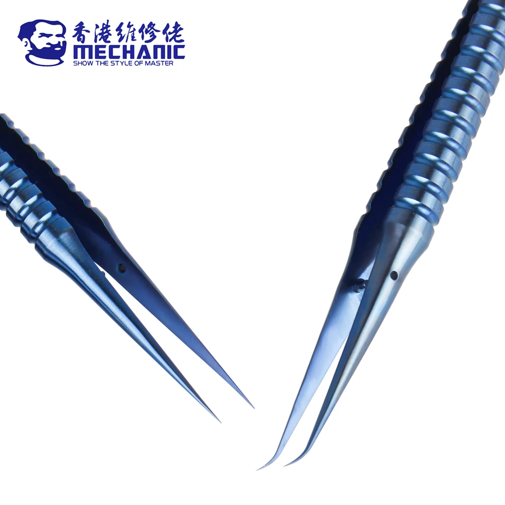 MECHANIC 0.15mm Titanium Alloy Non-magnetic High Hardness Aviation Ultra-Precise Step Structure Tweezers Phone IC Chip Repair