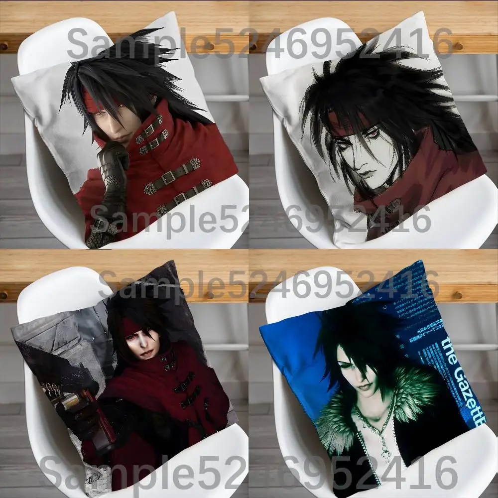 V-Vincent Valentine Final Fantasy Cushion Cover Pillow Cover Decor Pillowcase Printed Cushion Case For Couch