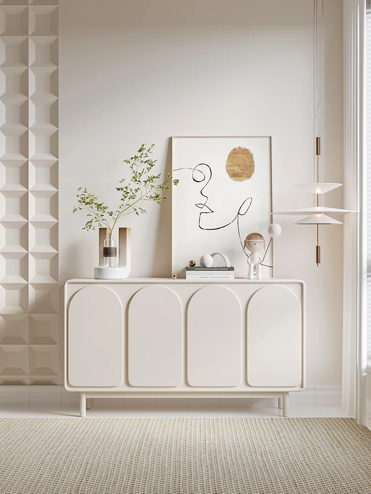 The product can be customized. French sideboards are modern and simple. The Nordic living room accommodates white