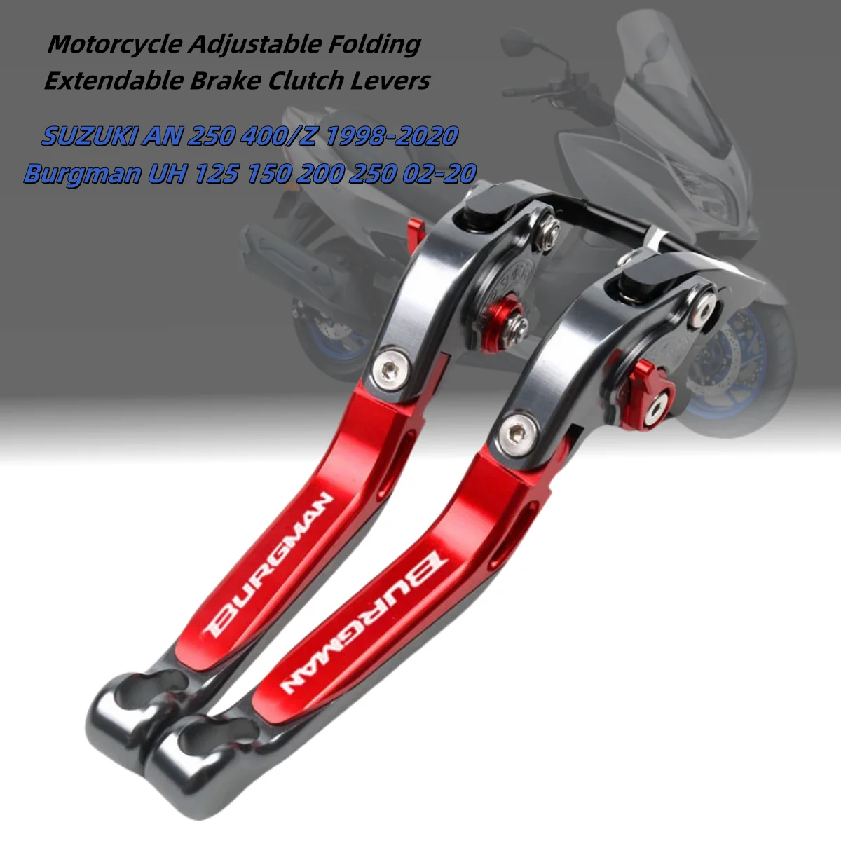 for Suzuki AN 250 400/Z 1998-2020 Burgman UH 125 150 200 250 CNC Brake clutch lever Adjustable folding and telescopic