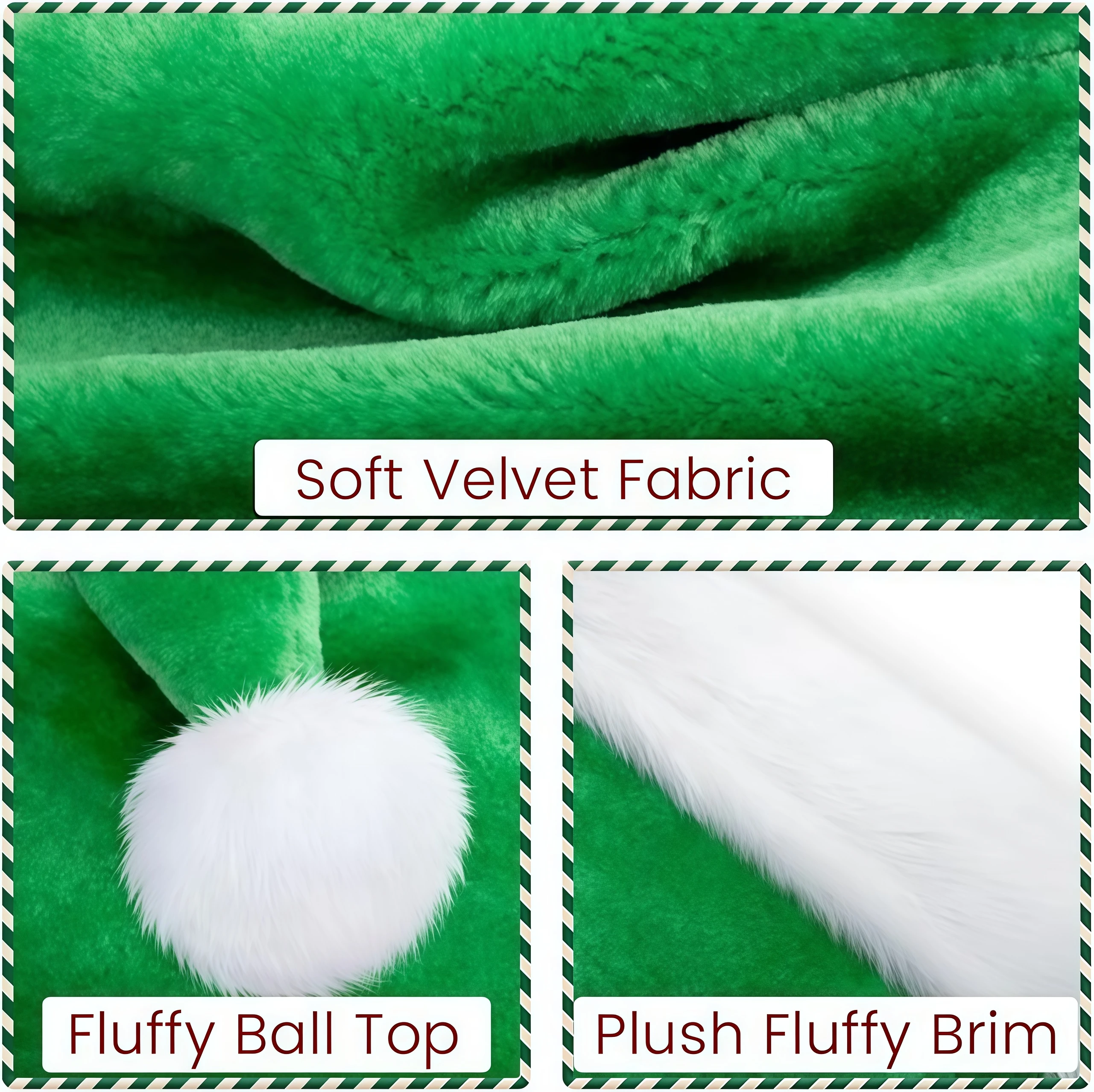 قبعة عيد الميلاد المخملية للأطفال قبعات سانتا كلوز للأطفال الصغار قبعة حمراء مريحة للعطلات وعيد الميلاد لإكسسوارات الحفلات الاحتفالية للعام الجديد #6