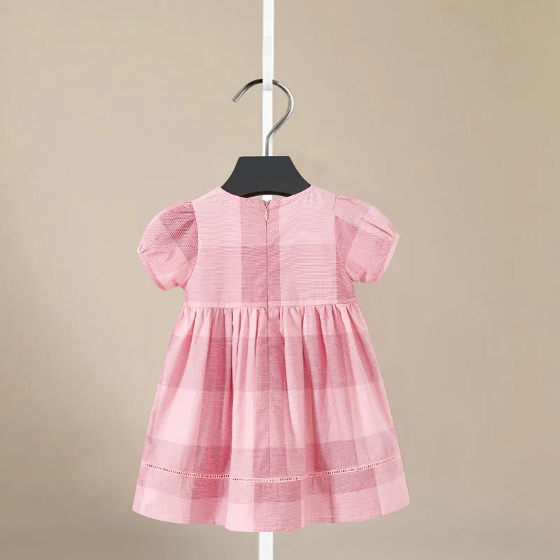 Pink and Tender Dress Cute Round Neck Short Sleeved A-line Knee Length Girl's Dress