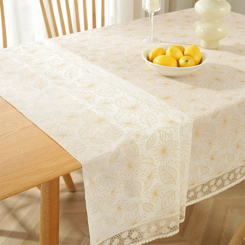 

Tablecloth waterproof, anti-scalding and oil-proof leave-in lace PVC dining table cloth Nordic coffee table table mat desk ins