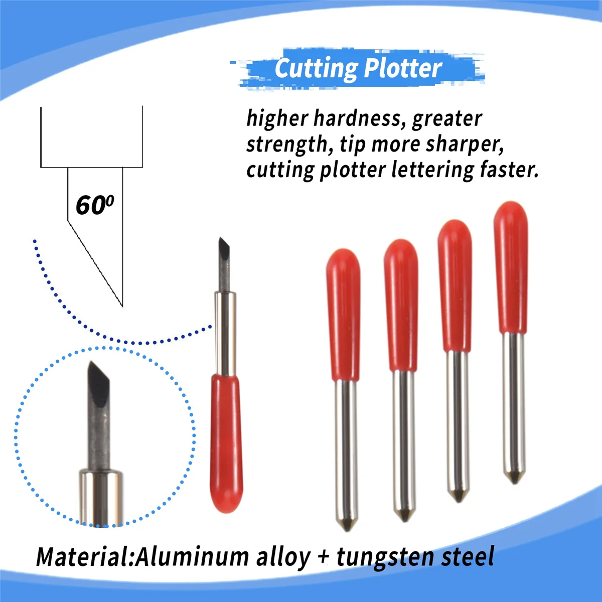 

Better Quality 15 PCS 30/45/60 Degree Vinyl Cutter Carbide Blades with Blade Holder Blade Housing for Silhouette Cameo 3 Vinyl C