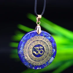 Orgonite Necklace Energy Pendant Healing Reiki Rose Quartz Lapis Lazuli Natural Stone Chakra Necklaces Meditation Jewelry