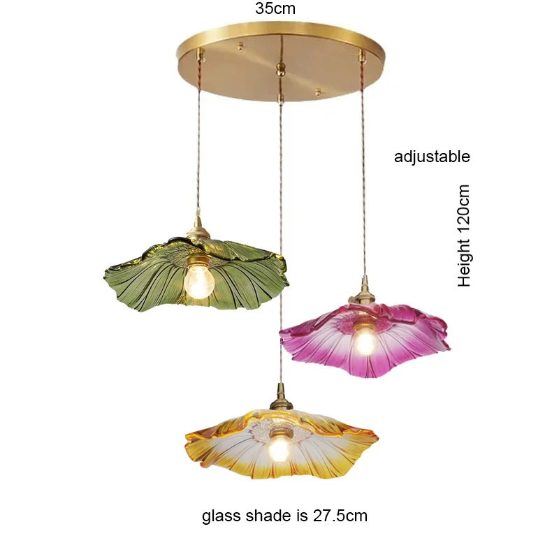 Multi-stijl groene glazen hanglamp eetkamer vintage plafondlamp glazen lampenkap moderne kroonluchter keukeneiland