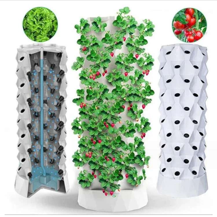 Sistema hidropónico inteligente para agricultura, torre de cultivo Vertical de jardín, riego automático para uso doméstico, verduras, hierbas, lechuga