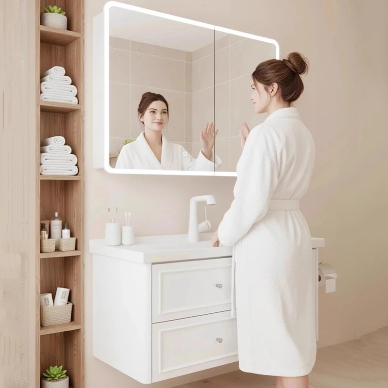 Белый органайзер, полки для хранения шкафа для ванной комнаты, туалетная витрина, роскошный шкаф, современная модная мебель Archivadores