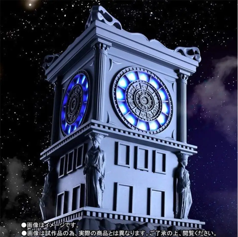 In Stock Saint Seiya Figure Tamashii Nations Myth Saint Cloth Ex Action Sanctuary Clock Lighting Speaking Set Birthday Gift