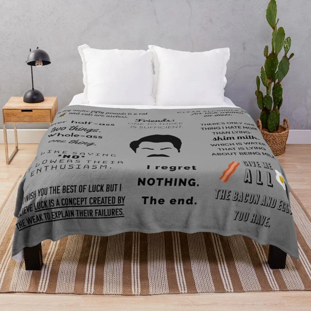 Ron Swanson - Quotes Throw Blanket Summer Beddings Hair Sleeping Bag Blankets