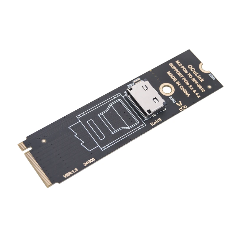 NGFF M.2 M Key NVME PCI-E to Oculink SFF-8611 SFF-8612 SSD PC Expansion Card High Speed Adapter Card Expansion Cards for U.2 SSD