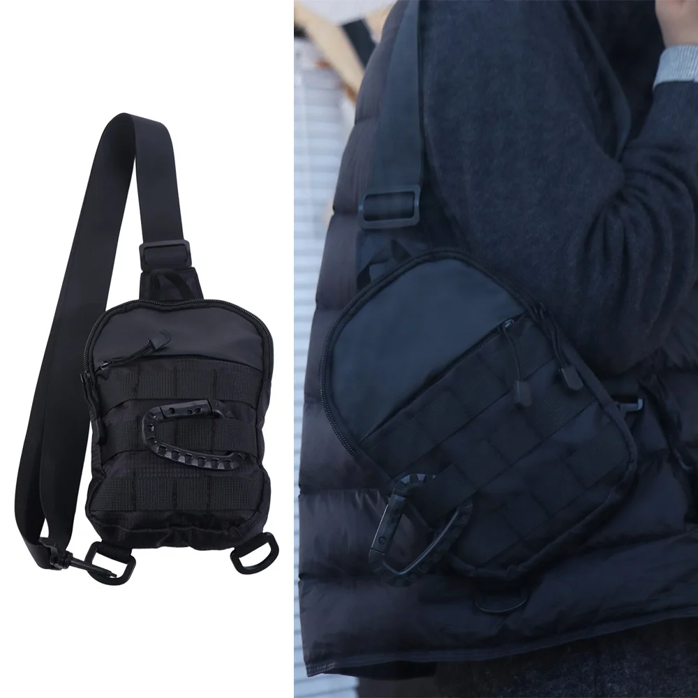 

Регулируемая спортивная сумка-жилет, многофункциональная водонепроницаемая нагрудная сумка для активного отдыха, легкая сумка-жилет из оксфордской ткани для бега