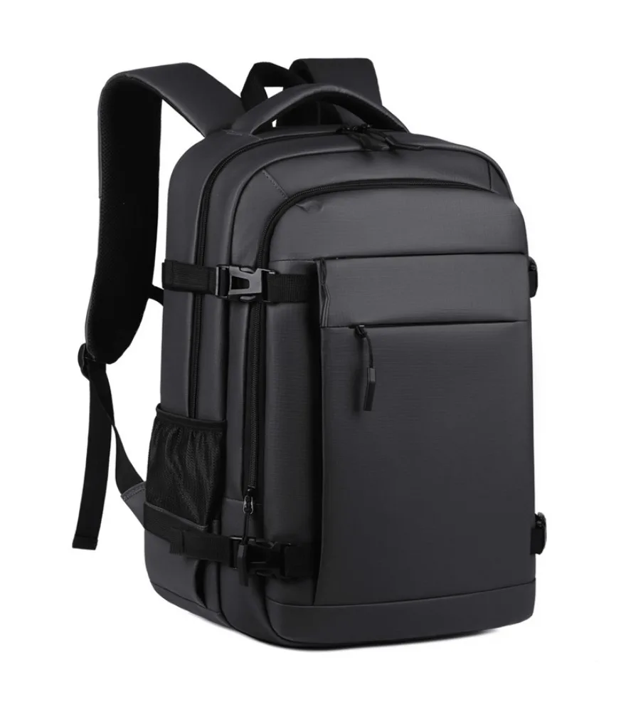Backpack Computer Bag Large Capacity Business Backpack Men's Leather Film Printing Multi-layer Backpack
