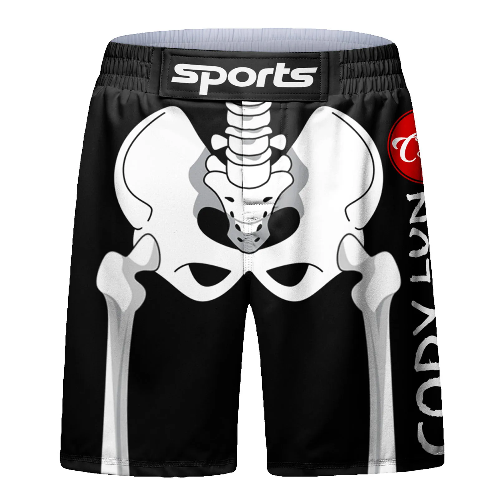 Cody Lundin Mens MMA Training Boxing Shorts Fight Wear with Drawstring Sport Muay Thai Shorts Sublimation MMA Clothes