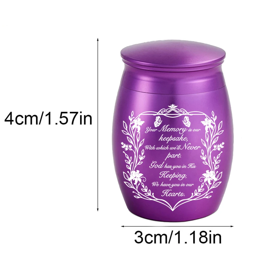 Small Keepsake Urns for Ashes Mini Cremation Urns for Ashes Aluminium alloy Memorial Ashes Holder Decorative Funeral Urn