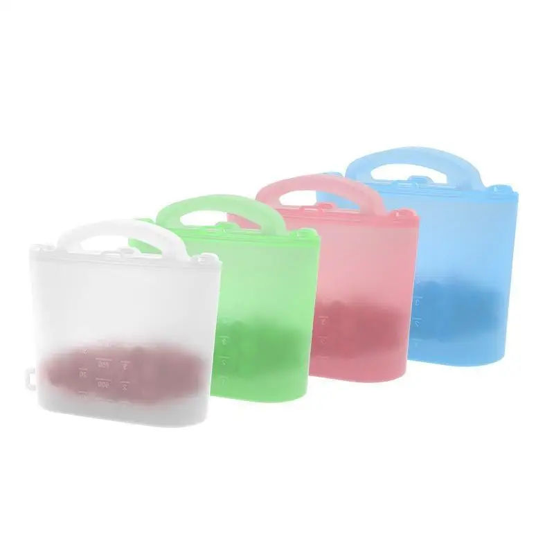 Gefrierbeutel 1000 1200 1500 ml, selbstdichtender, auslaufsicherer, wiederverwendbarer Frischhaltebeutel zum Kühlen von Picknick-Essen – Detail 4