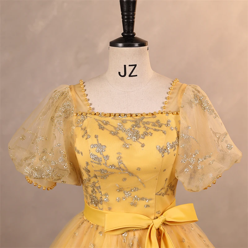 

In Stock 15 Quinceanera Dresses Ball Gown Gold Party Dress Cheap Dress Customized