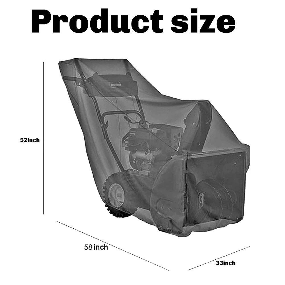 

Новый чехол для снегоочистителя, чехлы для снегоочистителей, водонепроницаемые, для улицы, универсальный, одно- или двухступенчатый снегоочиститель 33x58x52 дюйма