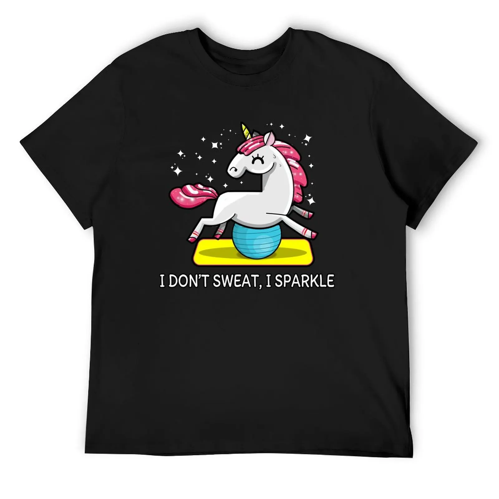 

I Do not Sweat I Sparkle - Unicorn Fitness Training T-Shirt Aesthetic clothing topping mens graphic t-shirts funny