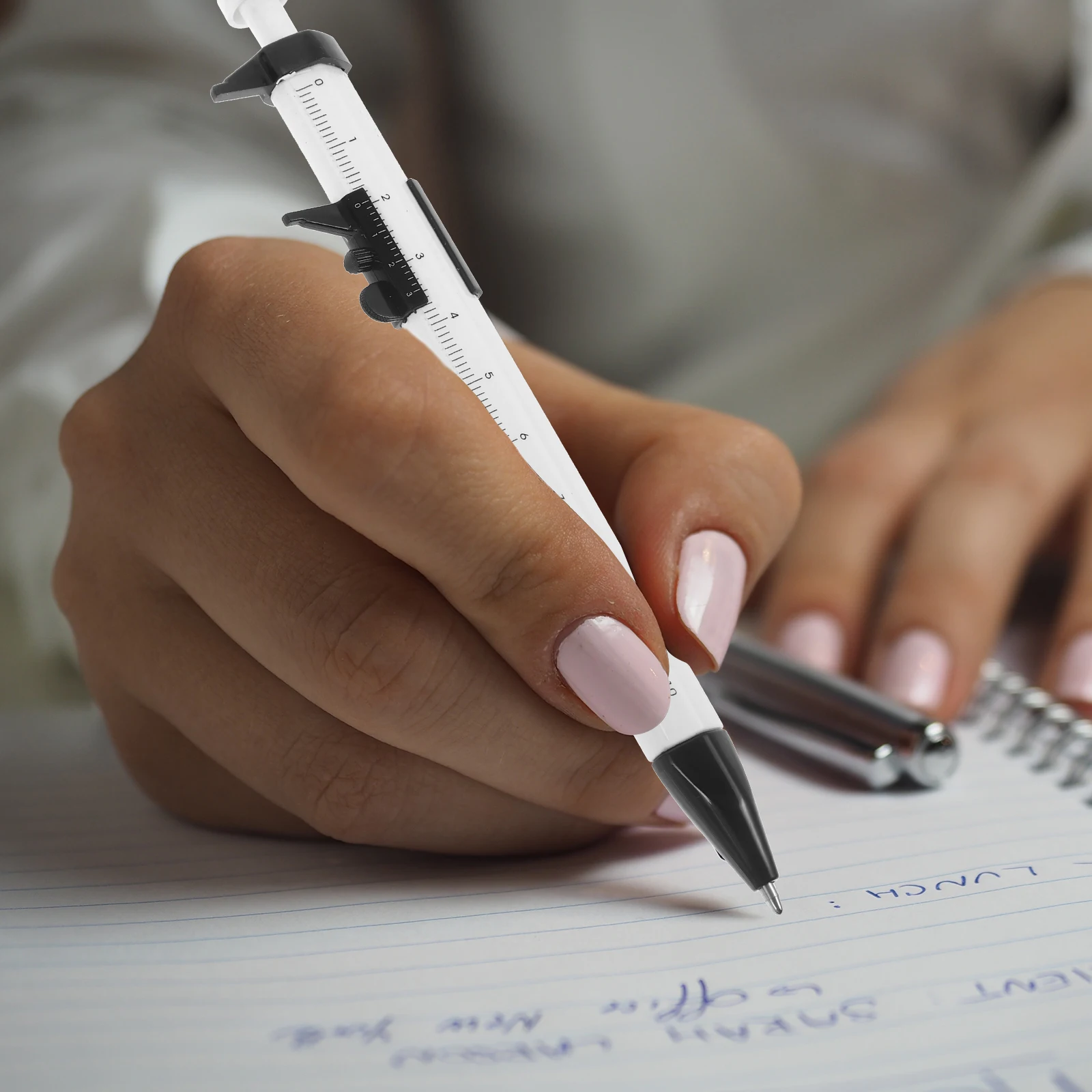 

5Pcs Vernier Caliper Ballpoint Pens Sturdy Multifunction Measuring Portable Caliper Pens for Engineers Woodworkers