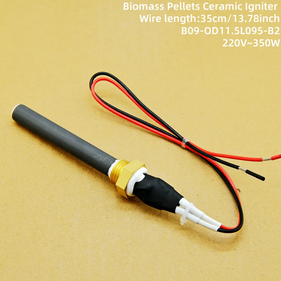 

G3/8 copper screw ceramic Igniter 220V350W wood chip particle furnace ignition rod, fast ignition, long service life